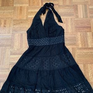 BGBG Max halter eyelet dress